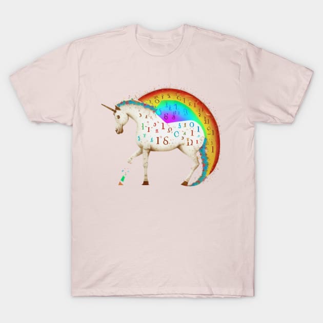 Cutie Pi day Unicorn rainbow kawaii kindergarten T-Shirt by YuriArt